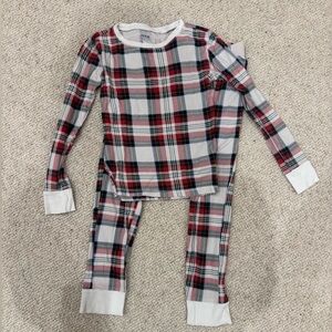 Old Navy Kids Plaid Pajama Set - Red, Black, White